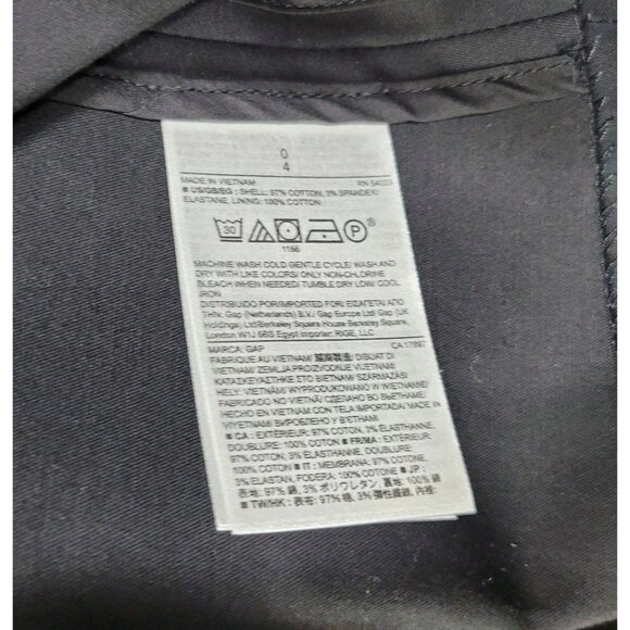 New Gap Dress size 0 black Sheath evening Classic Mini Structured LBD Women's - Picture 7 of 7